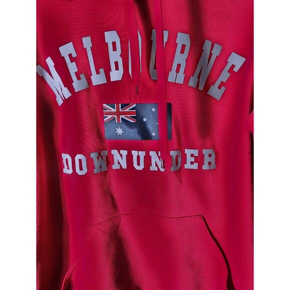 AUSTRALIA Pink Medium Weight MELBOURNE Pullover Hoodie SZ M - Picture 3 of 9